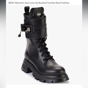 DKNYC Black Combat Boots